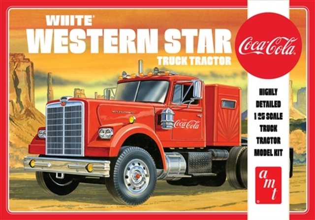 White Western Star Semi Tractor Coca Cola  AMT Kitset 1/25
