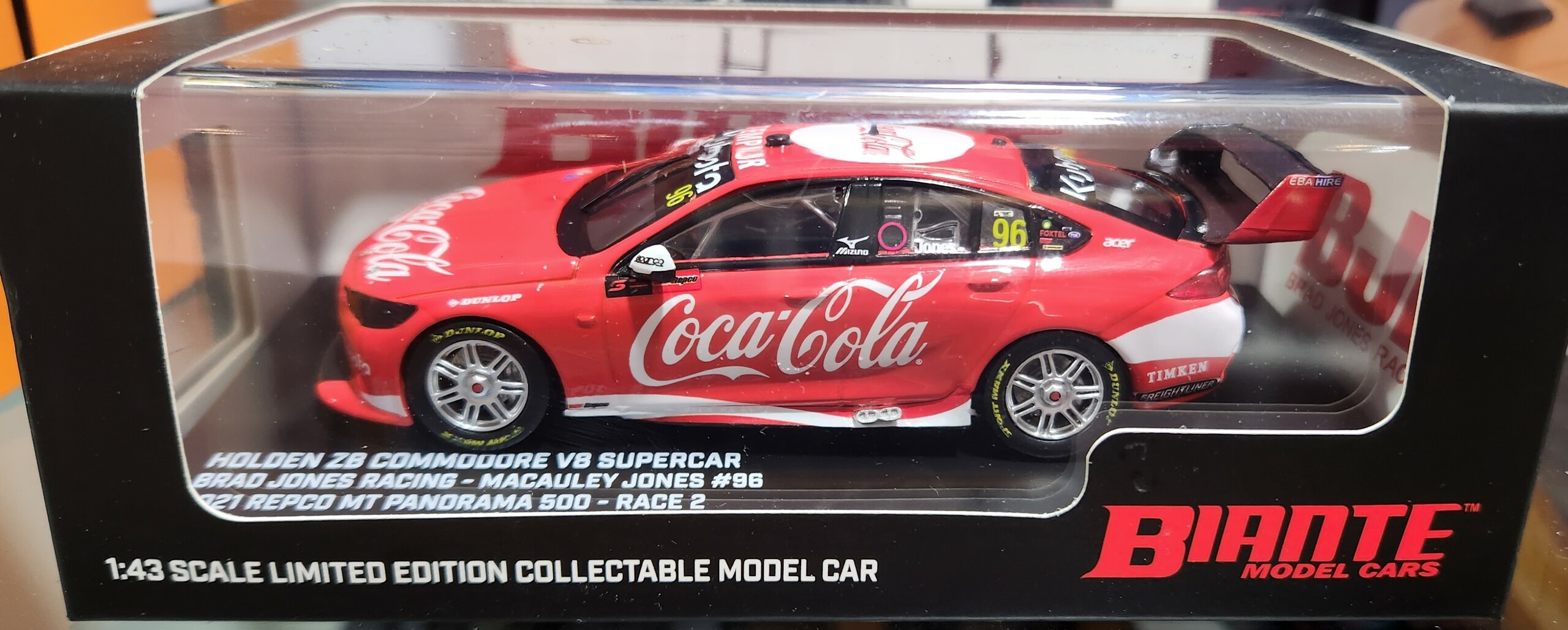 Holden ZB Commodore MaCauley Jones Coca Cola Brad Jones Racing, Race 2, 2021 Repco Mt Panorama 500 Biante 1/43