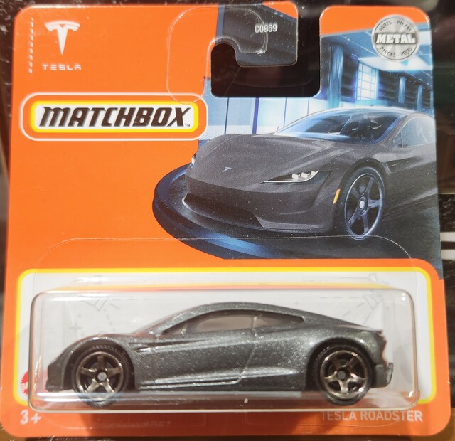 Matchbox Shortcard Tesla Roadster