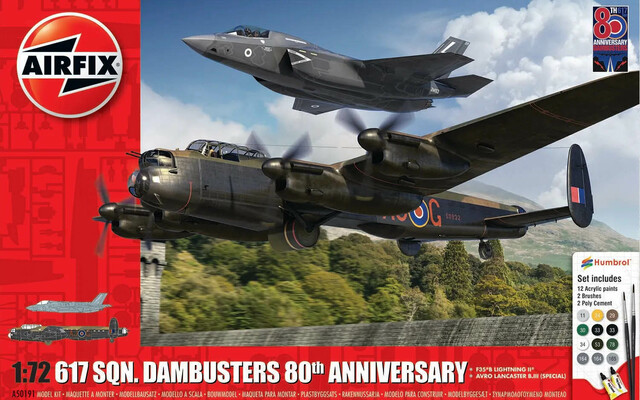 617 Squadron Dambusters 80th Anniversary Plane Kitset 1/72 Airfix