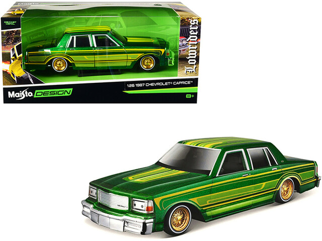 Maisto Design 1987 Chevrolet Caprice Green Metallic with Graphics 