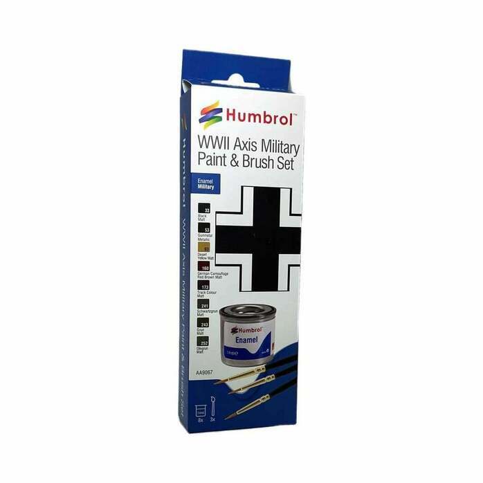 Humbrol Enamel Paint & Brush WWII Axis Millitary Colours Scale