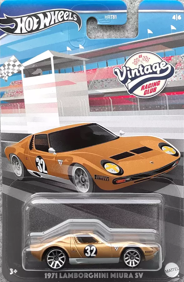 HotWheels Vintage Racing Club 1971 Lamborghini Miura SV 1/64