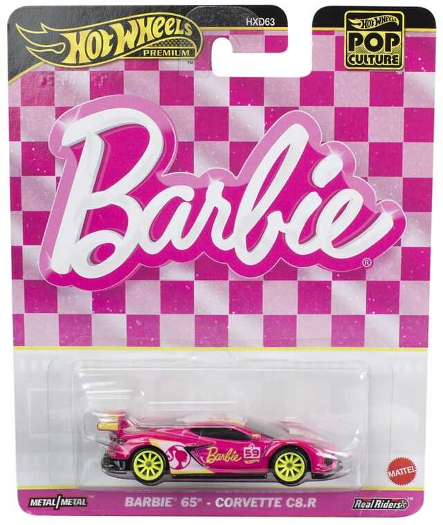 Hot Wheels Pop Culture 2024 Barbie 65th Corvette C8.R - Barbie 1/64