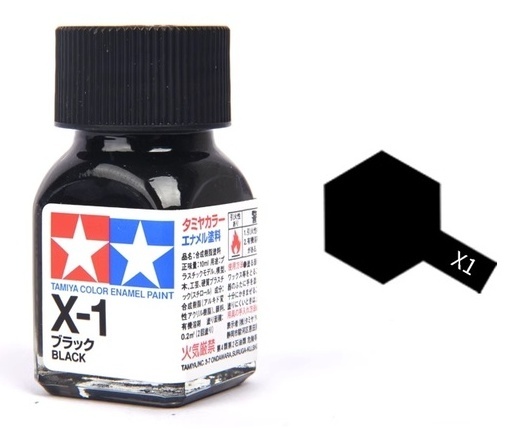 Tamiya Colour Enamel Paint X-1 BLACK