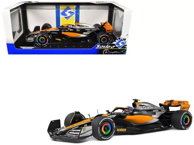 Solido 1/18 Scale Oscar Piastri McLaren MCL60 #81 Great Britain GP 2023