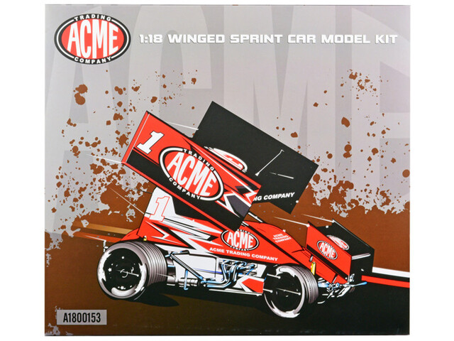 Winged Sprint Car Model Kit - Primer 1/18 Acme