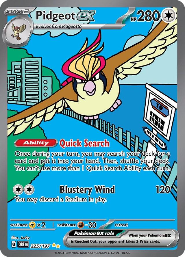 Pidgeot ex #225 Pokemon Obsidian Flames