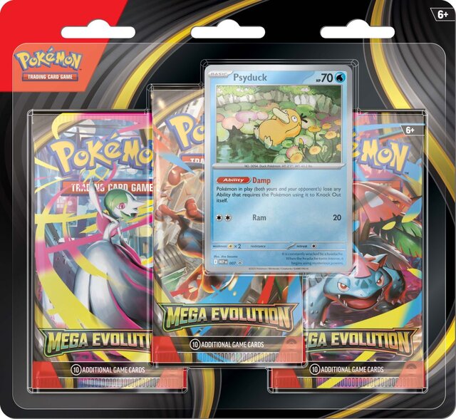 PRE-ORDER Pokémon TCG: Mega Evolution Three Booster Blister