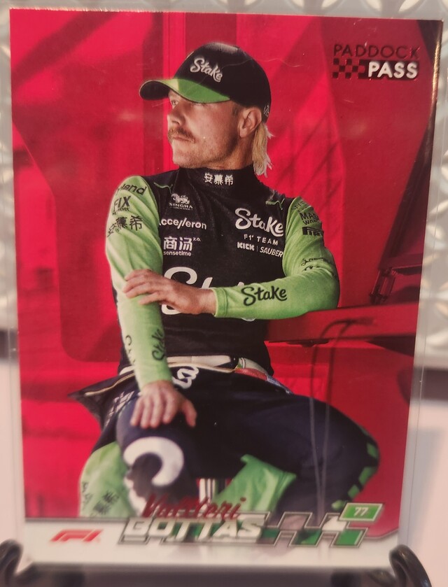 2024 Topps Paddock Pass F1 Valtteri Bottas #13 - Red Foil