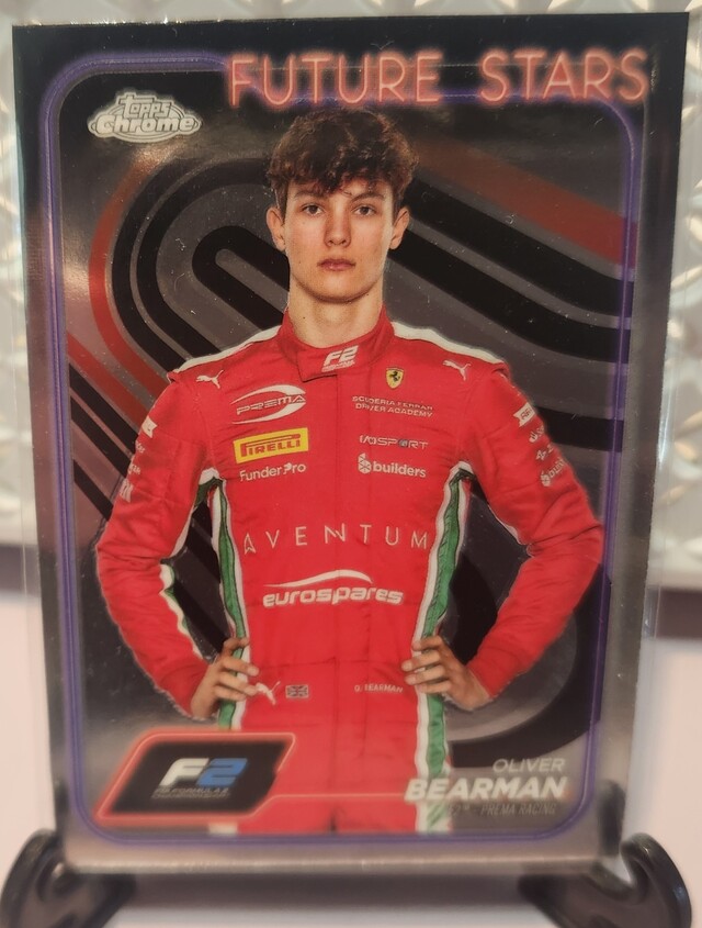 2024 Topps Chrome F1 Qualifying Lap Oliver Bearman #21 - F2