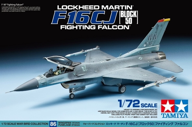 Tamiya Lockhead Martin F-16 CJ Block 50 Fighting Falcon 1/72