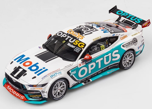 Authentic Collectables 1/18 Mobil 1 Optus Racing #25 Ford Mustang GT - 2024 Perth SuperSprint Race 9 Winner (First Ford Win for WAU)