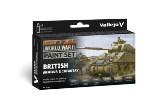 Vallejo Model Colour British Armour & Infantry WWII 6 Colour Set