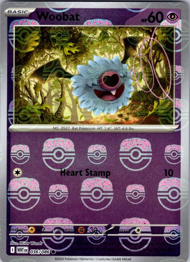 Pokemon TCG: Woobat 036/086 Master Ball