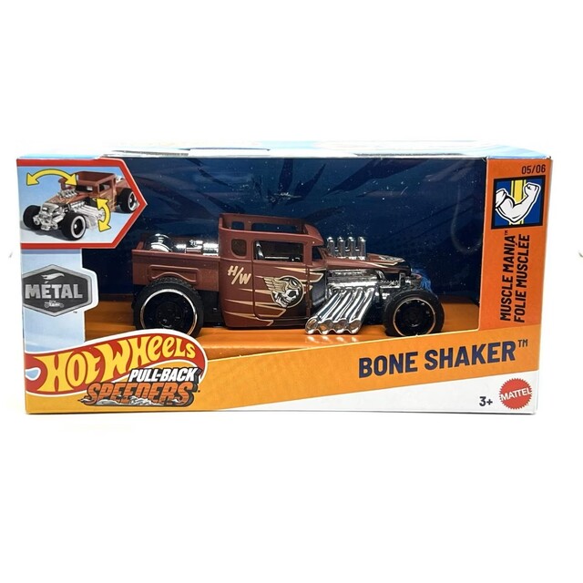 Hot Wheels Pull-Back Speeders Bone Shaker 1/43