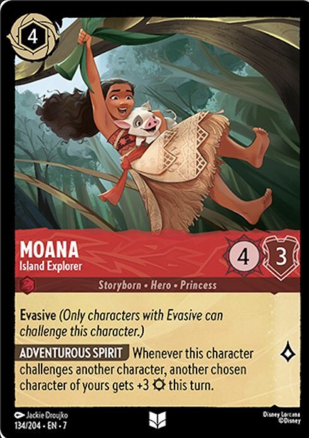 Disney Lorcana: Archazia's Island UNCOMMON Moana - Island Explorer #134/204
