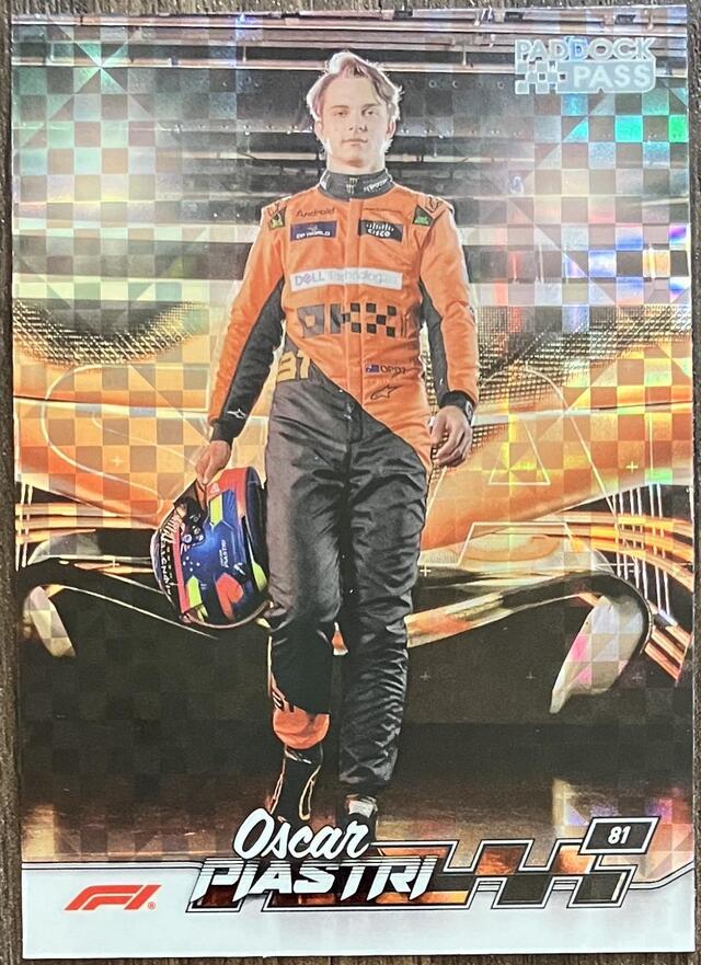 2024 Topps F1 Paddock Pass Oscar Piastri #58 - X-Fractor Chrome