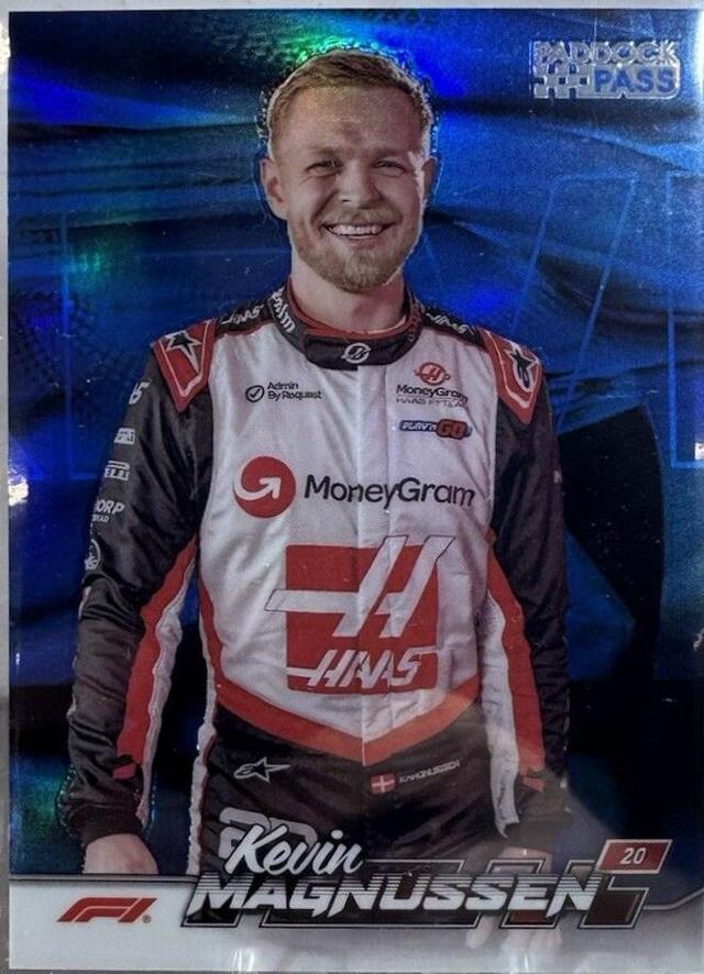 2024 Topps F1 Paddock Pass Kevin Magnussen #66 - Blue Chrome Refractor