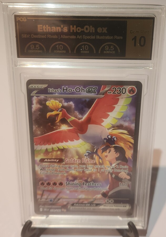 Pokemon TCG: Ethan's Ho-Oh ex 230/182 Alternative Art Special Illustration Rare PCG Gem Mint 10 Graded
