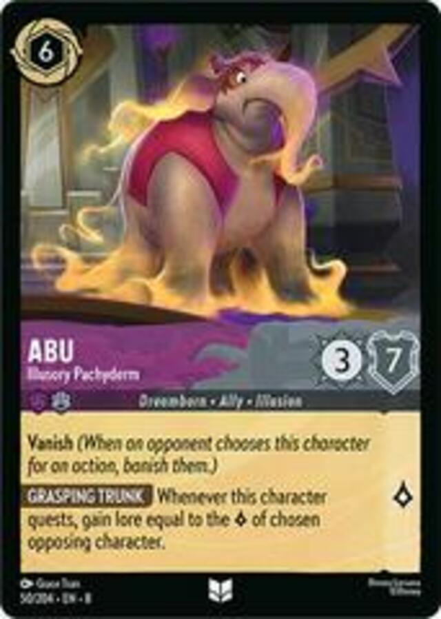 Disney Lorcana: Reign Of Jafar UNCOMMON Abu - Illusory Pachyderm #50/204