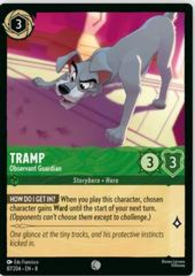 Disney Lorcana: Reign Of Jafar COMMON Tramp - Observant Guardian #87/204