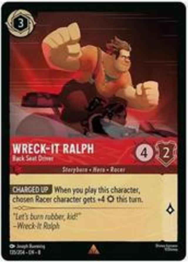 Disney Lorcana: Reign Of Jafar RARE Wreck It Ralph - Back Seat Driver #135/204