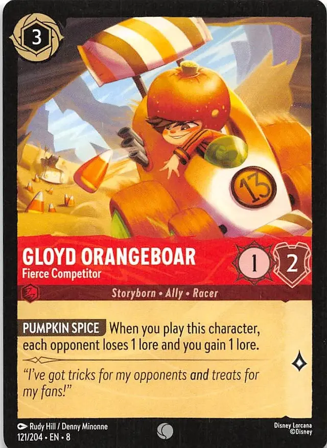 Disney Lorcana: Reign Of Jafar COMMON Gloyd Orangeboar - Fierce Competitor #121/204