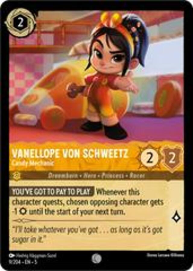 Disney Lorcana: Shimmering Skies COMMON Vanellope Von Schweetz - Candy Mechanic #9/204