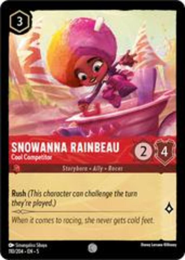 Disney Lorcana: Shimmering Skies COMMON Snowanna Rainbeau - Cool Competitor #110/204