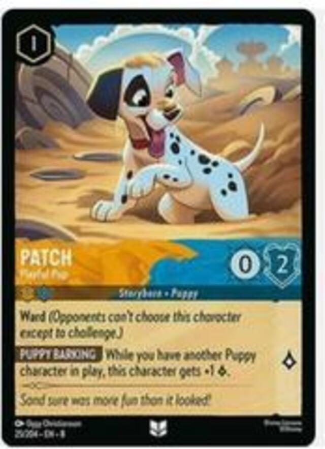 Disney Lorcana: Reign Of Jafar UNCOMMON Patch - Playful Pup #25/204