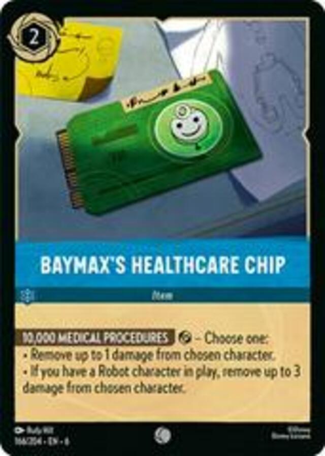 Disney Lorcana: Azurite Sea COMMON Baymax Healthcare Chip #166/204
