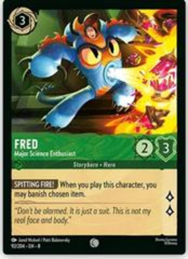 Disney Lorcana: Reign Of Jafar COMMON Fred - Major Science Enthusiast #92/204