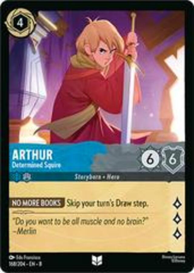 Disney Lorcana: Reign Of Jafar UNCOMMON Arthur - Determined Squire #168/204