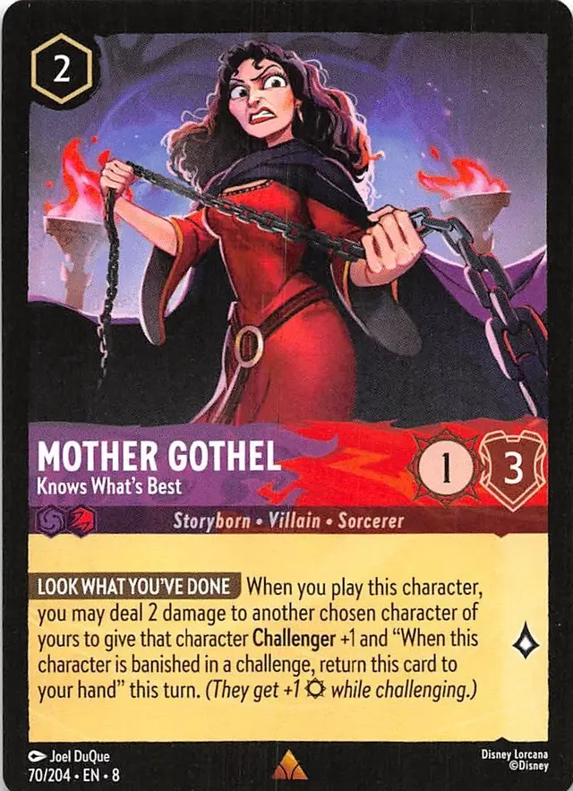 Disney Lorcana: Reign Of Jafar RARE Mother Gothel - Knows What's Best #70/204