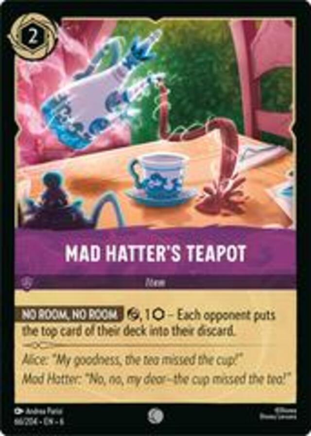 Disney Lorcana: Azurite Sea COMMON Mad Hatter's Teapot #66/204