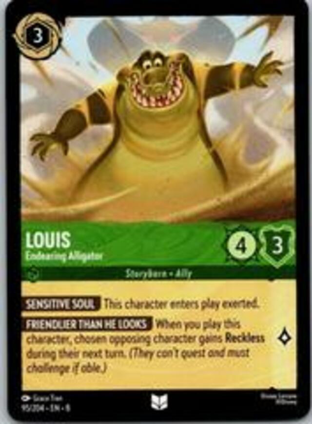 Disney Lorcana: Reign Of Jafar UNCOMMON Louis - Endearing Alligator #95/204