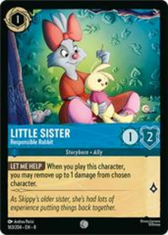 Disney Lorcana: Reign Of Jafar COMMON Little Sister - Responsible Rabbit #163/204