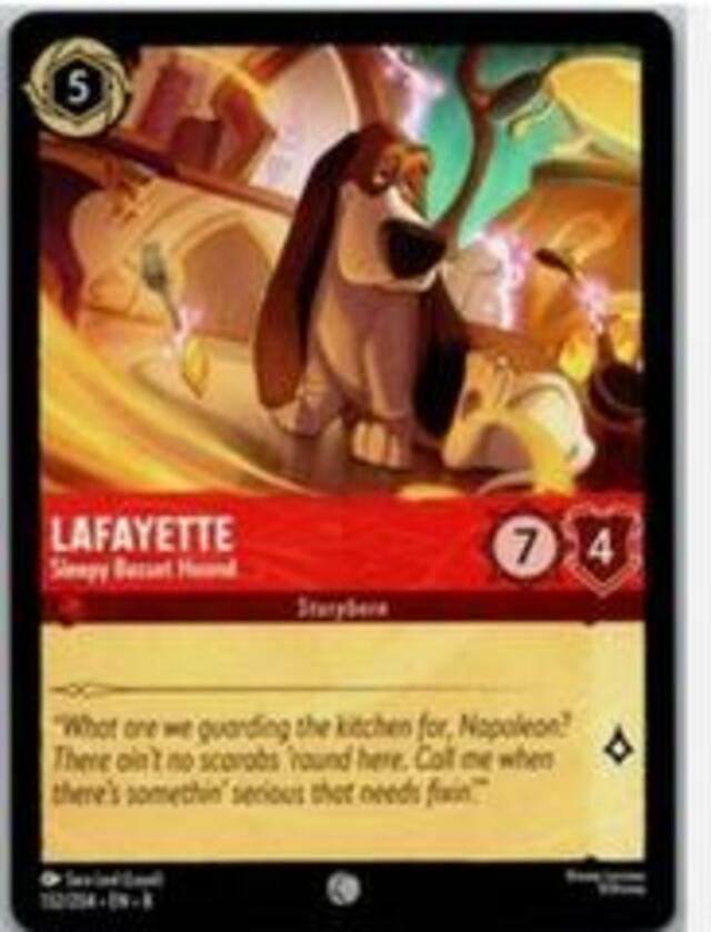 Disney Lorcana: Reign Of Jafar COMMON Lafayette - Sleepy Basset Hound #132/204