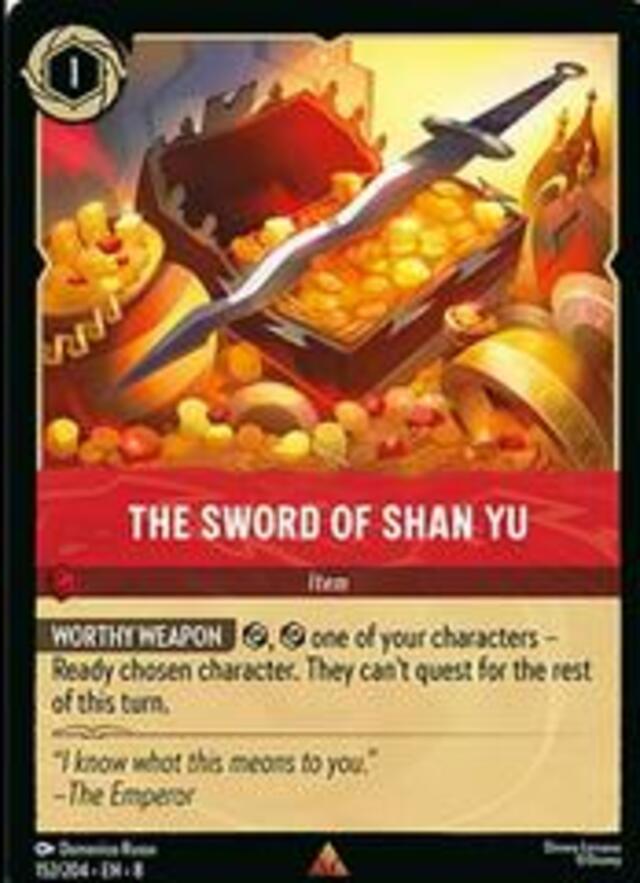 Disney Lorcana: Reign Of Jafar RARE The Sword Of Shan-Yu #152/204