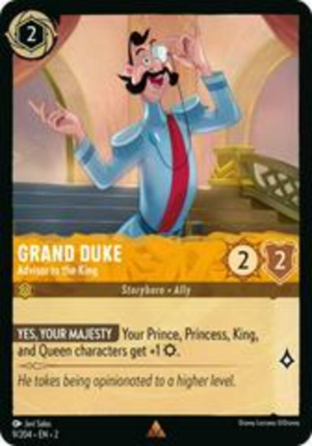 Disney Lorcana: Rise Of The Floodborn RARE Grand Duke - Advisor To The King #9/204