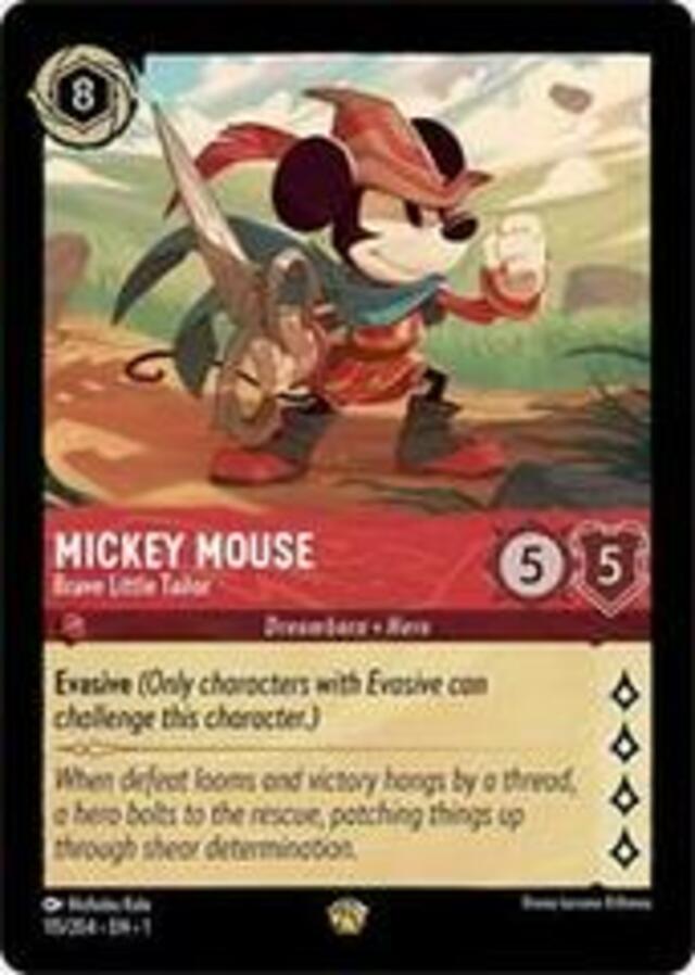 Disney Lorcana: The First Chapter LEGENDARY Mickey Mouse - Brave Little Tailor #115/204