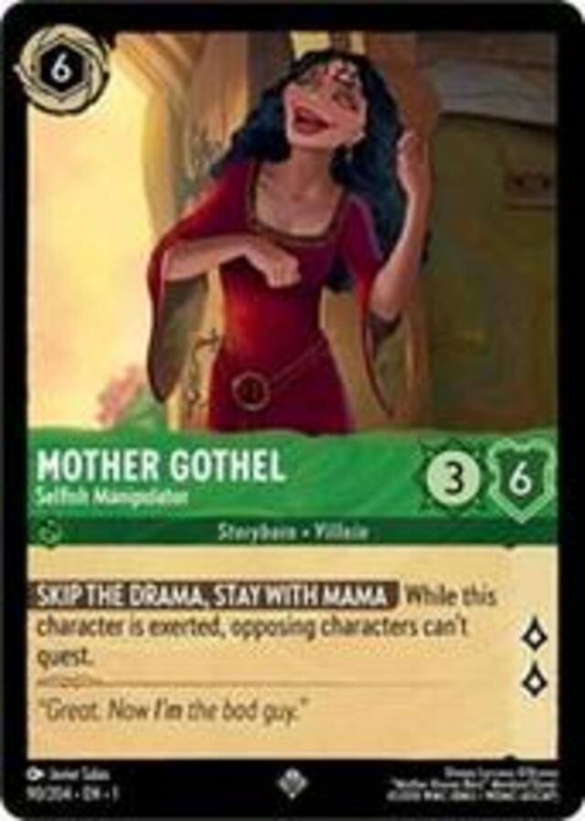 Disney Lorcana: The First Chapter SUPER RARE Mother Gothel - Selfish Manipulator #90/204