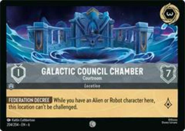 Disney Lorcana: Azurite Sea COMMON Galactic Council Chamber - Courtroom #204/204
