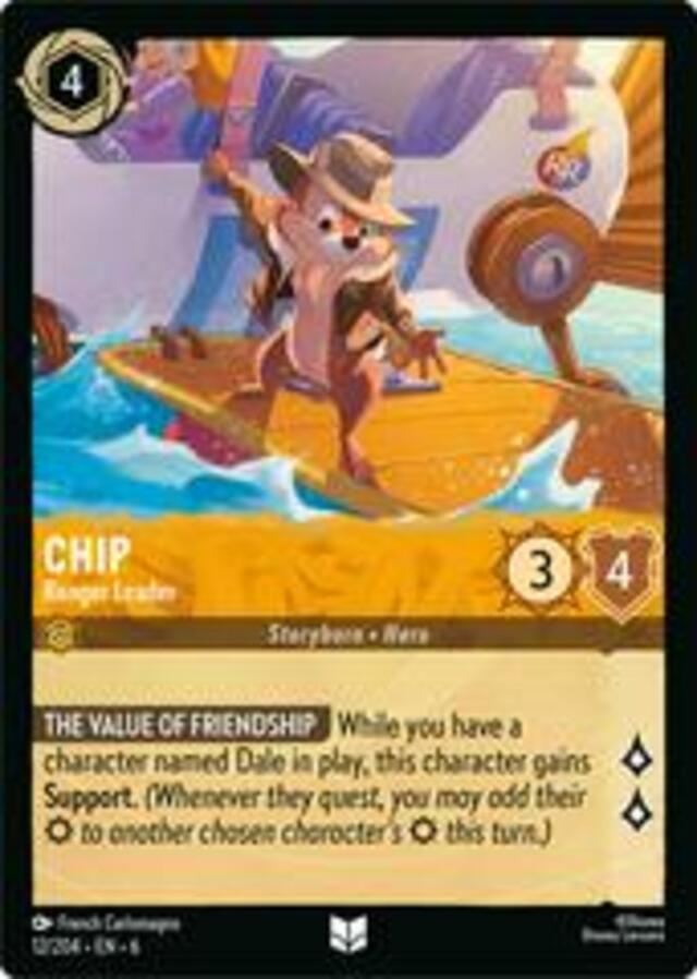 Disney Lorcana: Azurite Sea UNCOMMON Chip - Ranger Leader #12/204