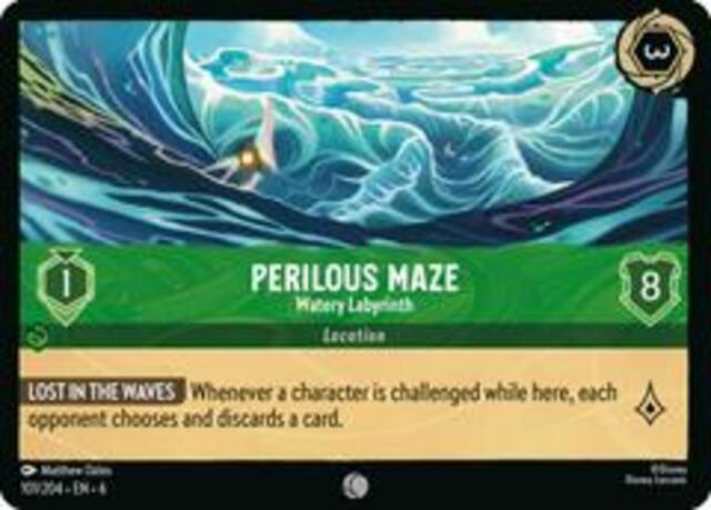 Disney Lorcana: Azurite Sea COMMON Perilous Maze - Watery Labyrinth #101/204