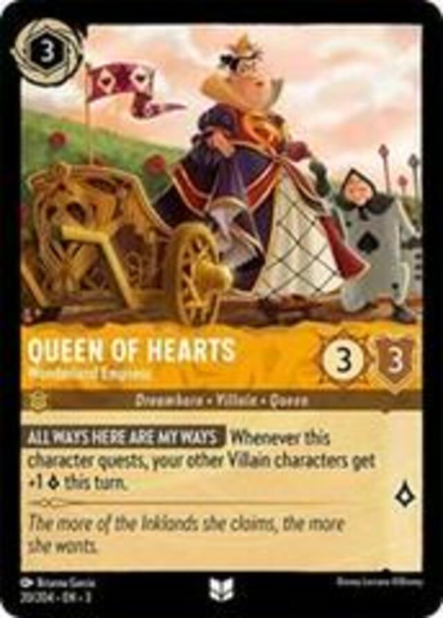 Disney Lorcana: Into The Inklands UNCOMMON Queen Of Hearts - Wonderland Empress #20/204