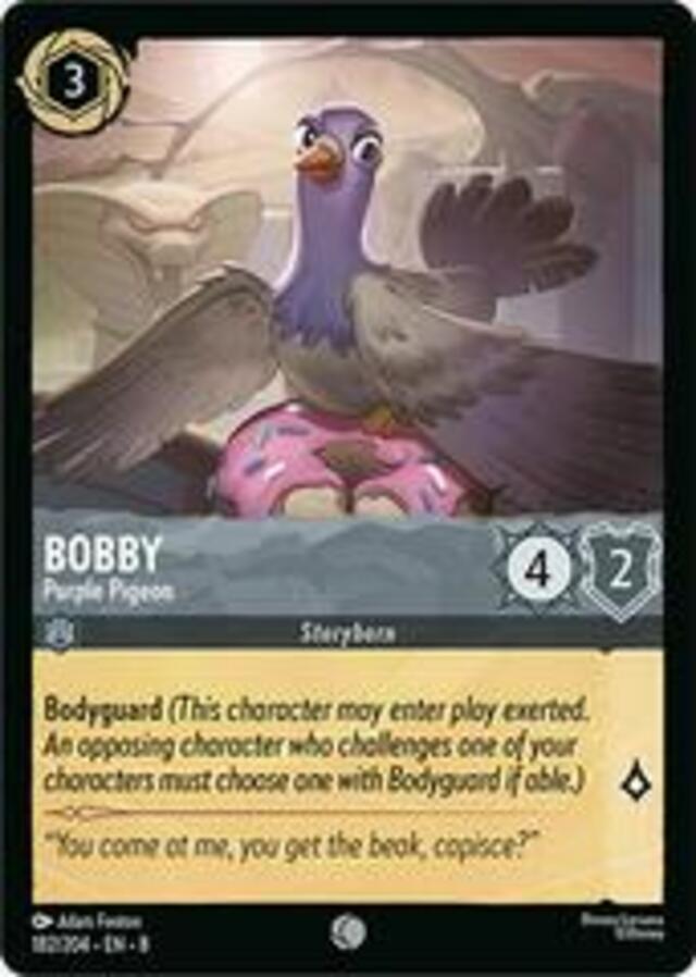 Disney Lorcana: Reign Of Jafar COMMON Bobby - Purple Pigeon #182/204