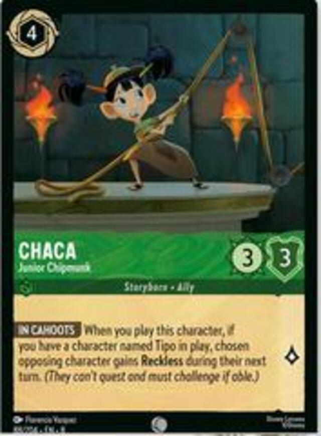 Disney Lorcana: Reign Of Jafar COMMON Chaca - Junior Chipmunk #88/204