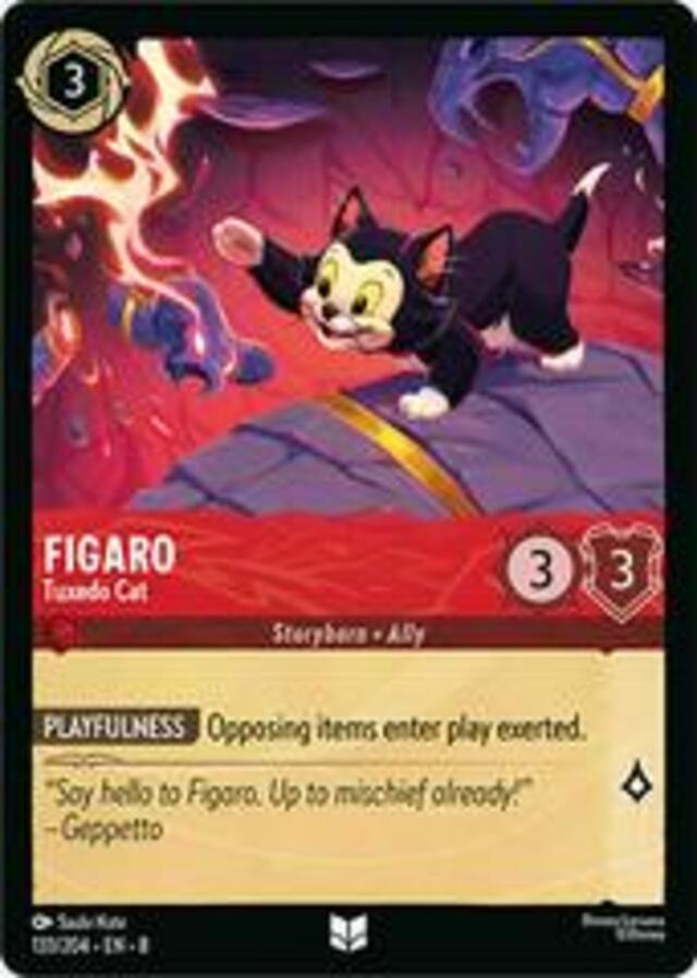 Disney Lorcana: Reign Of Jafar UNCOMMON Figaro - Tuxedo Cat #133/204